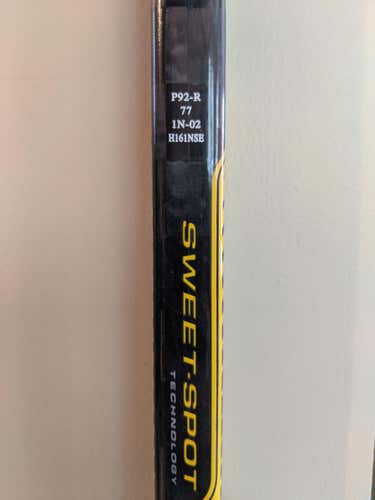 Bauer NEXUS 1N Hockey Stick Righty P92 77 flex Senior D1 Pro Stock
