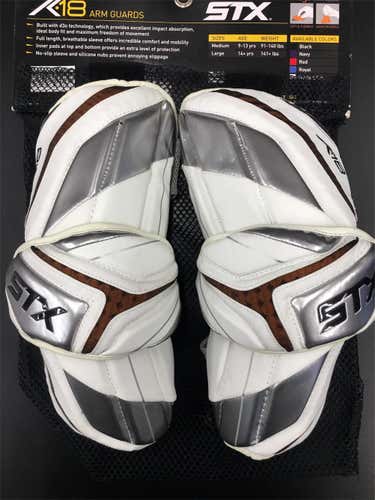 New Large  White STX K18  Medium Arm Guards