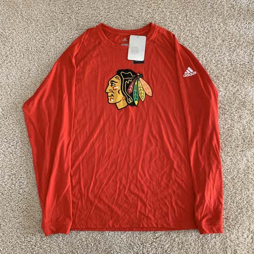 NEW! Adidas Chicago Blackhawks Climalite Tee Men's Size Medium