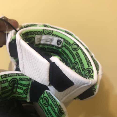 White New Player Maverik M4 13" Lacrosse Gloves