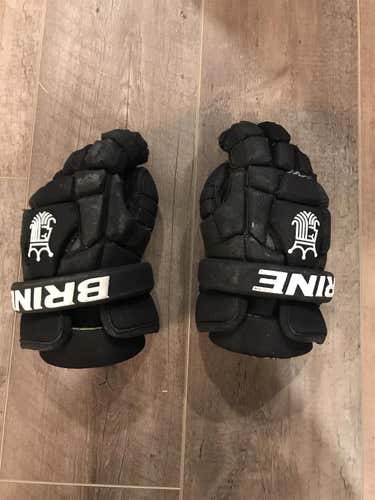 Black Used Player Brine King Superlight 12" Lacrosse Gloves