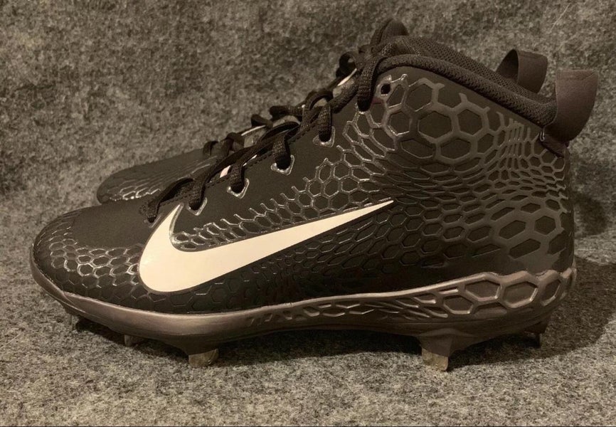 Men’s Nike Force Trout 5 Pro Metal Baseball CleatS Black White AH3372-010 Size 9.5