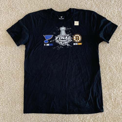 NEW! Fanatics Stanley Cup St Louis Blues vs Boston Bruins Shirt Men's Size Large