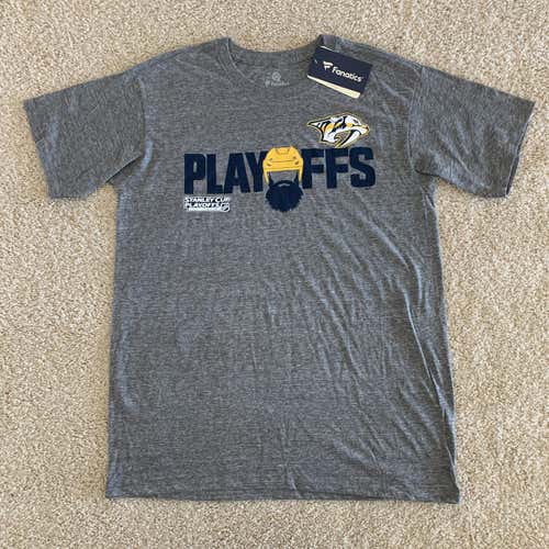 NEW! Fanatics Playoffs Nashville Predators Beard Shirt Men's Size Large