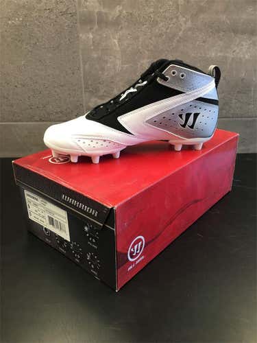 New Silver/Black Warrior by New Balance Men's Molded Size 9 Mid Cut Cleats