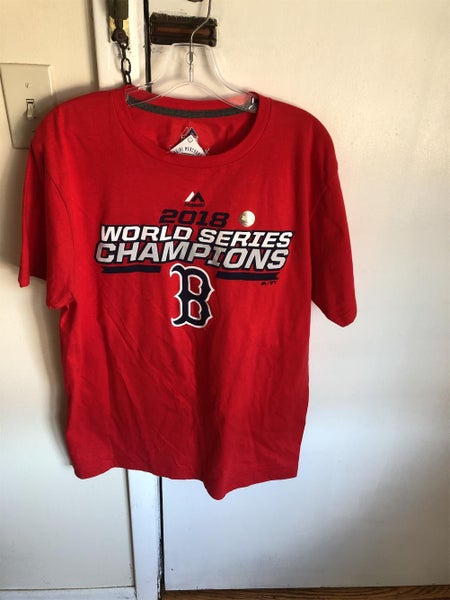 Boston Red Sox MLB Baseball Red Adult Large Majestic Long Sleeve T-Shirt *  NWOT
