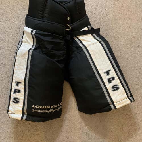 Black Senior Large Louisville TPS Pro Stock Hockey Pants