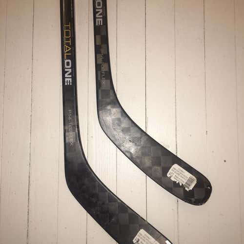 TWO (2) Used Left Handed TotalOne Toe  Hockey Stick