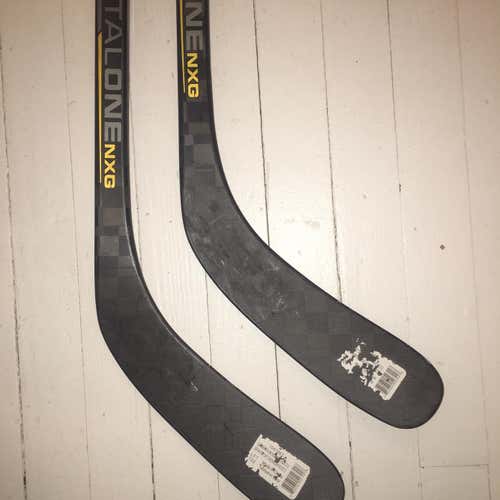 TWO (2) Used Left Handed TotalOne NXG Toe Hockey Sticks