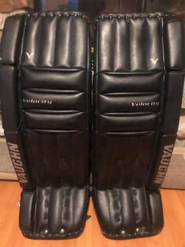 Black Used 31" Vaughn Velocity V5 Goalie Leg Pads