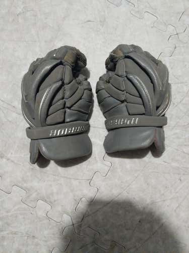 Gray Used Warrior Lacrosse Gloves
