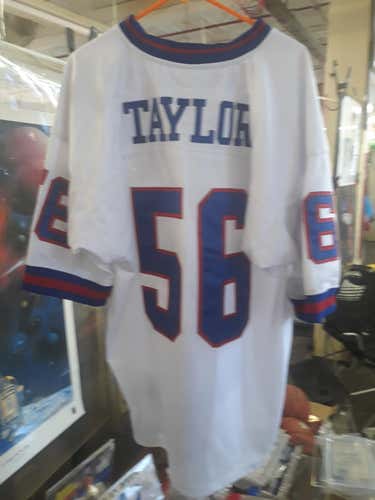 White LAWERENCE TAYLOR Used Adult Men's Medium Mitchell & Ness