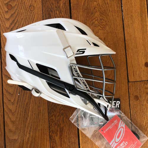 Brand New With Tags Cascade S Helmet. White Shell, Crome Cage.