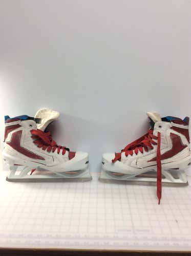 Used Bauer Reactor 5000 Goalie Skates EE (Extra Wide) Size 9.5