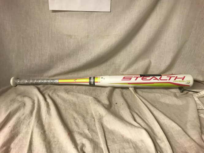 White New Easton Alloy Stealth Bat (-12) 19 oz 31"