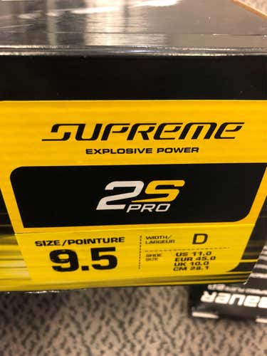 New Bauer Supreme 2S Pro D&R (Regular)  Size 9.5 Hockey Skates
