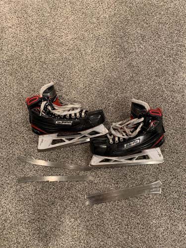 Senior Bauer 1x D&R (Regular)  Size 9.5 Hockey Goalie Skates