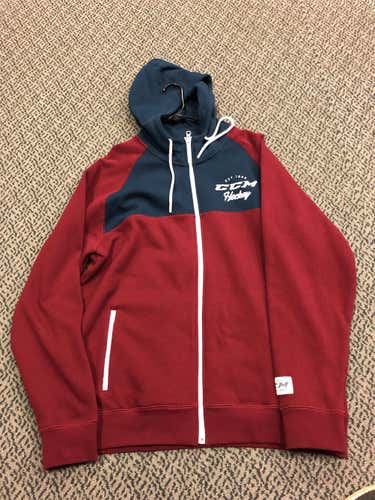 CCM Xl Maroon Xl Zip Up Sweatshirt