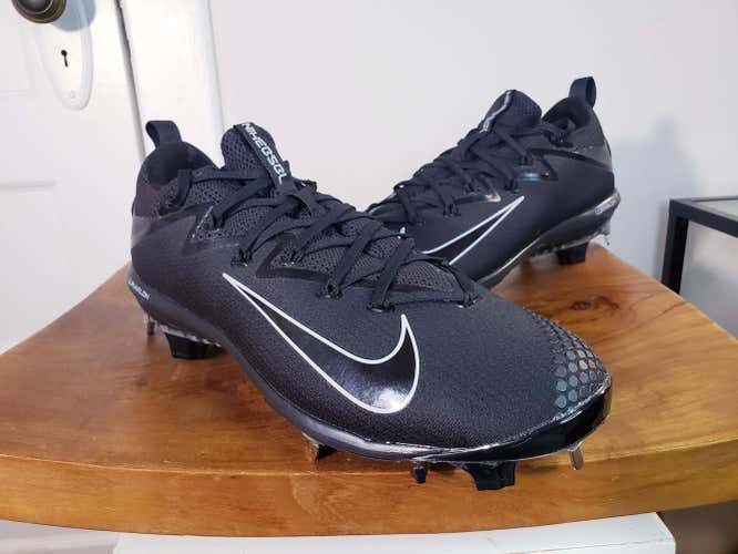 Nike Lunar Vapor Ultrafly Elite Metal Baseball Cleats Black Size 11