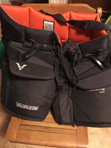 Black Senior Large Vaughn Velocity 7460  Goalie Pants