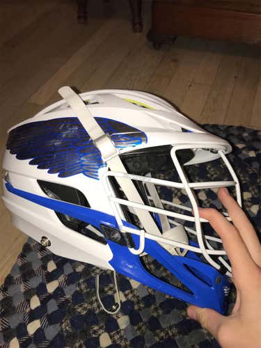 White Used Player Cascade R Helmet