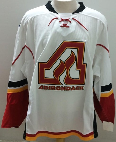 AHL Adirondack Flames CCM EDGE Pro Stock White Game Jersey MIC 5152