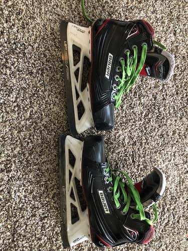Used Junior Bauer 1x Hockey Goalie Skates D&R (Regular) Size 6