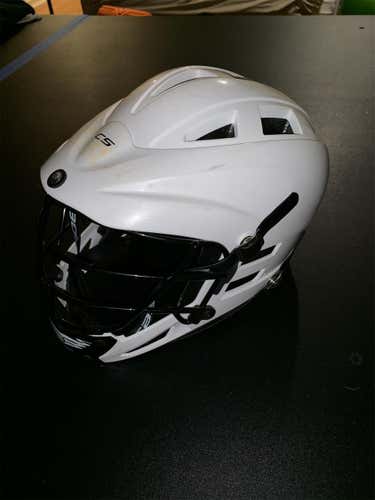 White Used Player Cascade Cs Helmet