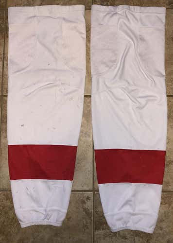 Pro Stock Pro Return Reebok Edge Socks Detroit Red Wings Away White