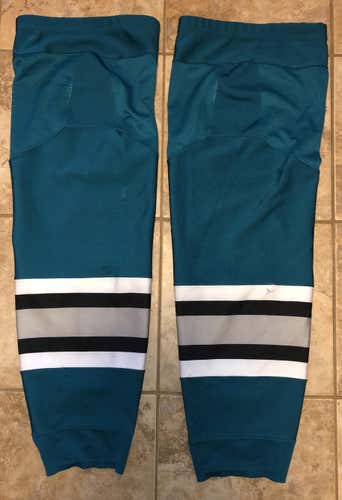 Pro Stock Pro Return Reebok Edge Socks San Jose Sharks 25th Anniversary