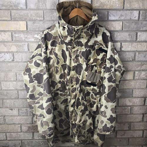 Vintage 60s 70s Columbia Sportswear Duck Camo Jacket Talon Zipper Mens XL Rare