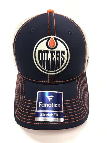 New Fanatics Edmonton Oilers StretchFit Hat