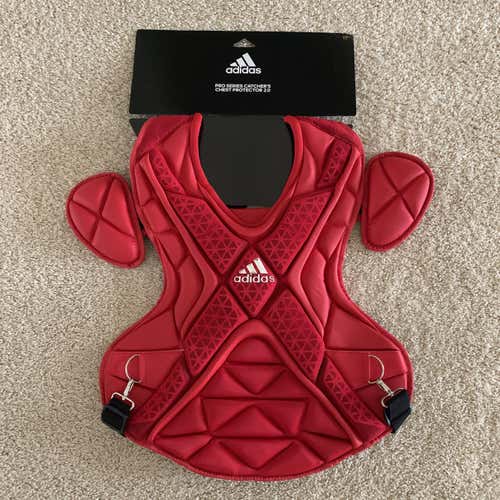 NEW! Adidas Pro Series Catcher's Chest Protector 2.0 Power Red Men's Size 17"