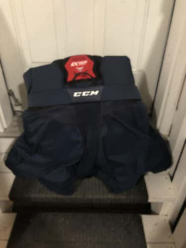 Blue Senior Used Medium CCM Hockey Goalie Pants