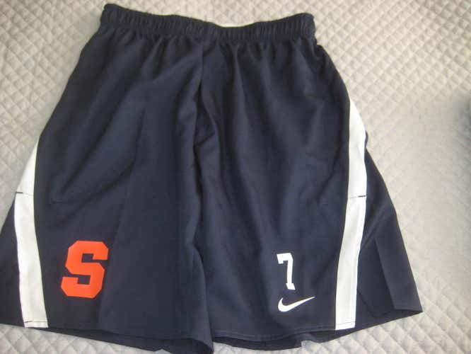 Nike Syracuse lacrosee men's team practice shorts NEW L large