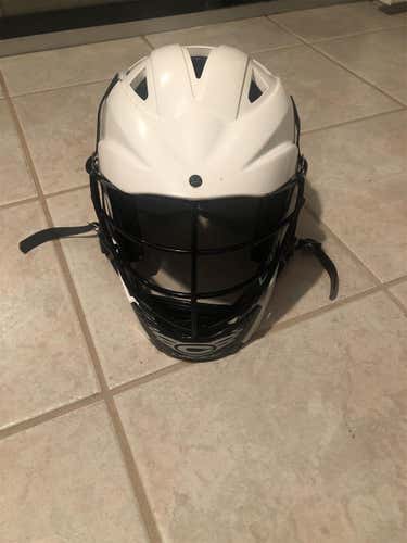White Used Player Cascade Cs Helmet