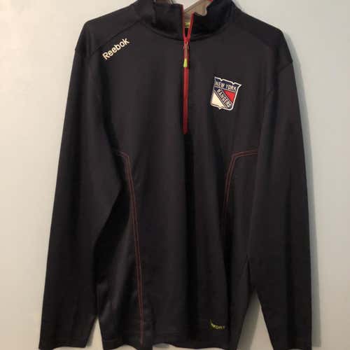Mens Reebok New York Rangers Quarter Zip