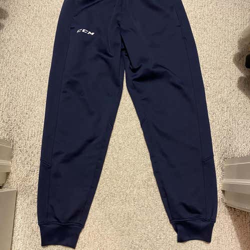 CCM FLEECE JOGGER PANTS NAVY BLUE SIZE MEDIUM