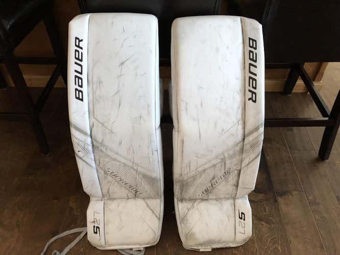 Used 34" Bauer Supreme S29 Goalie Leg Pads