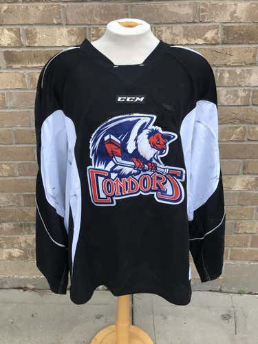 CCM Edge Pro Stock Bakersfield Condors Practice GOALIE Jersey BLACK 6102