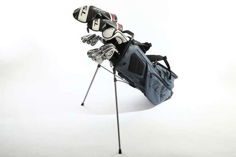 Titleist 718 AP3 TS SM7 Complete Golf Set Driver Fairway Hybrid Iron Set Wedges Bag RH Stiff Steel