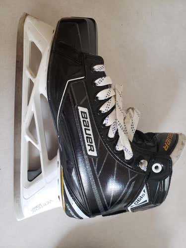 Senior Used Bauer Supreme S190 Hockey Goalie Skates D&R (Regular) Size 8.5