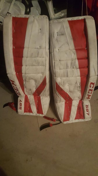 Used Intermediate 32+1 CCM Revolution 597 Goalie Leg Pads