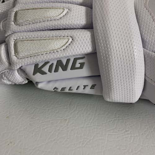 White New Player Brine King Elite 13" Lacrosse Gloves