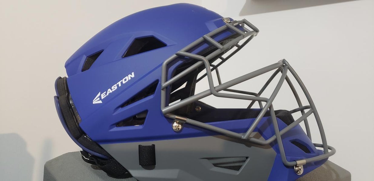 New Easton M10 Catcher's Helmet Royal/Gray SM