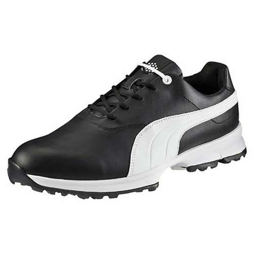 Puma Golf Ace Shoes (Black/White, 9, Medium) Waterproof NEW
