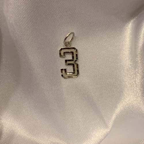 New Number 3 Pendant/ Charm