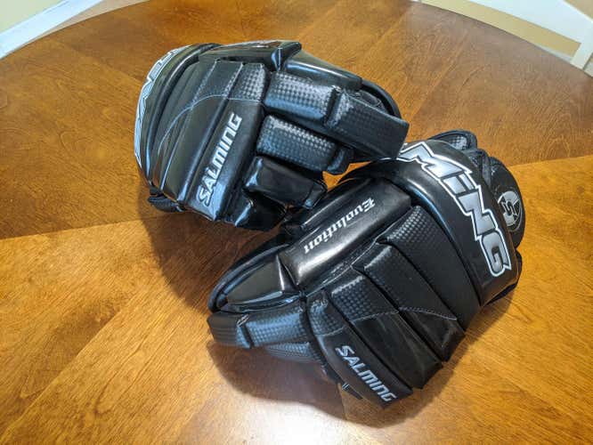 Salming Evolution pro stock gloves 15" (rare)