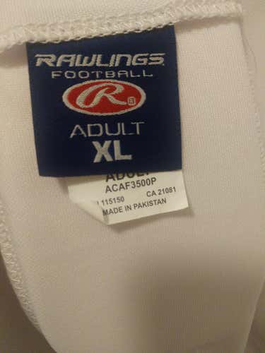 White Extra Large Rawlings Football Pants