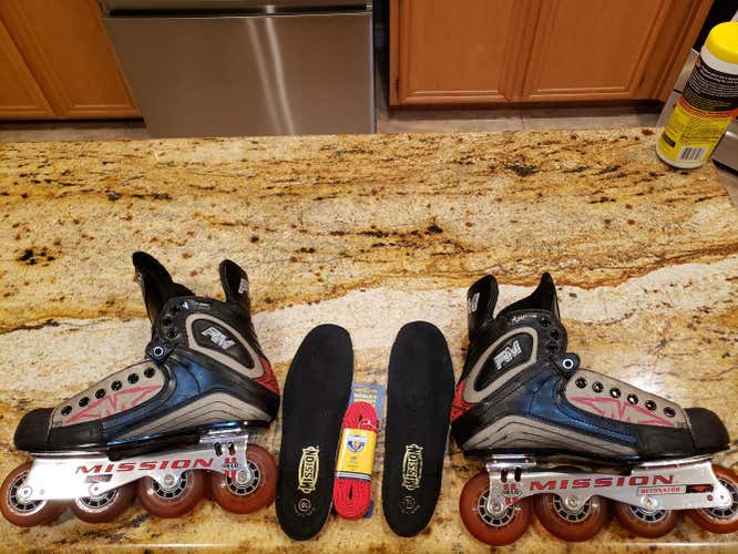 Mission RM Inline HOCKEY Skates Size 10D NICE